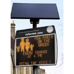 Panou LED de informare stradala - conexiune 4G – panou solar